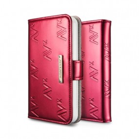 Ava Karen Leather Wallet for iPhone 4/4S (Red)