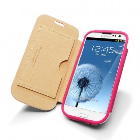  Samsung Galaxy S3 Leather Case Folio (Pink)
