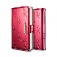 Ava Karen Leather Wallet for iPhone 4/4S (Red)